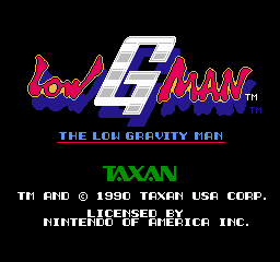 Low G Man - The Low Gravity Man (USA) Title Screen